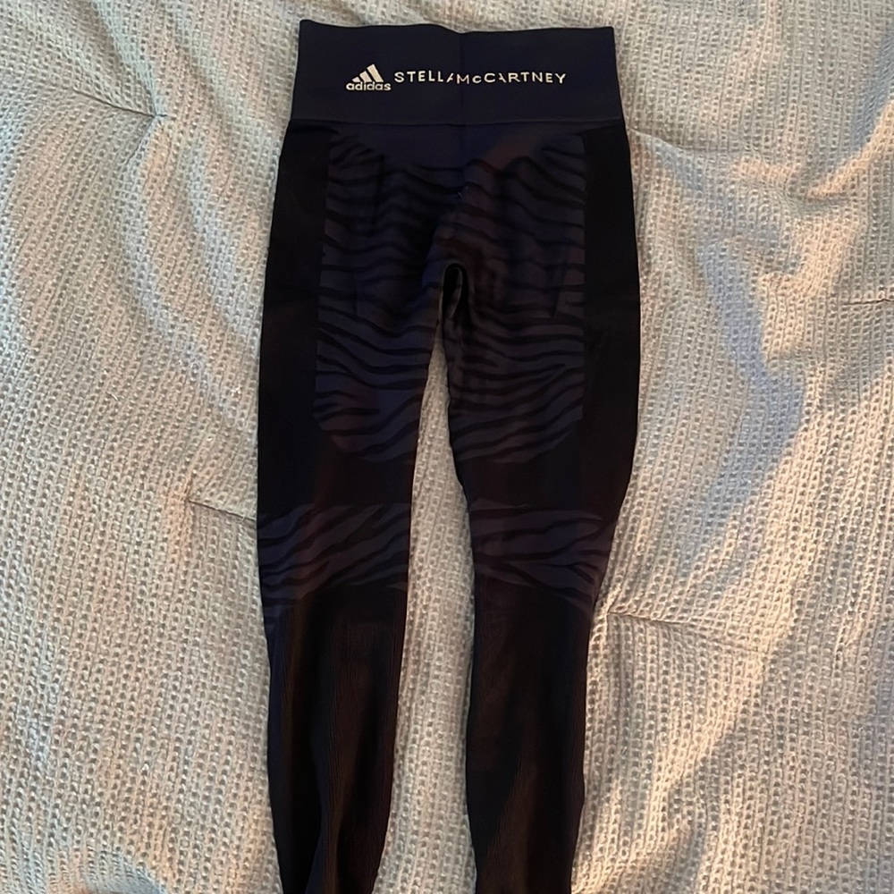 Adidas Stella McCartney Zebra-Striped Sport Leggings